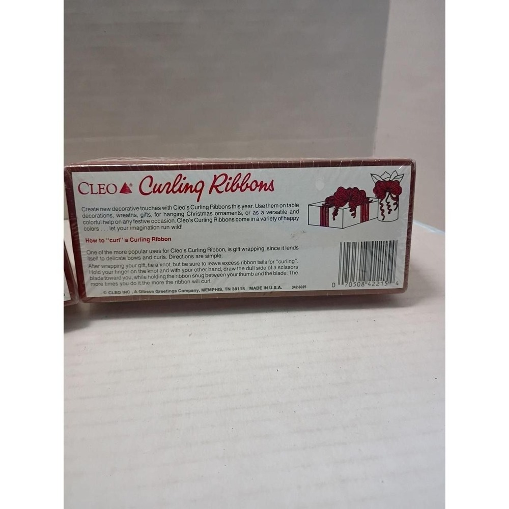 Vintage Cleo Gift Ribbon Set Contains Unopened Curling Ribbon & Unopened Ribbon - Picture 6 of 6
